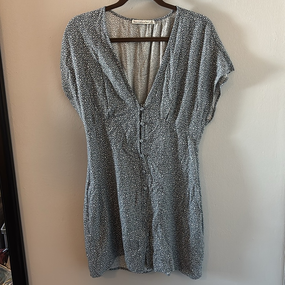 Abercrombie & Fitch Navy and White Dot Dress